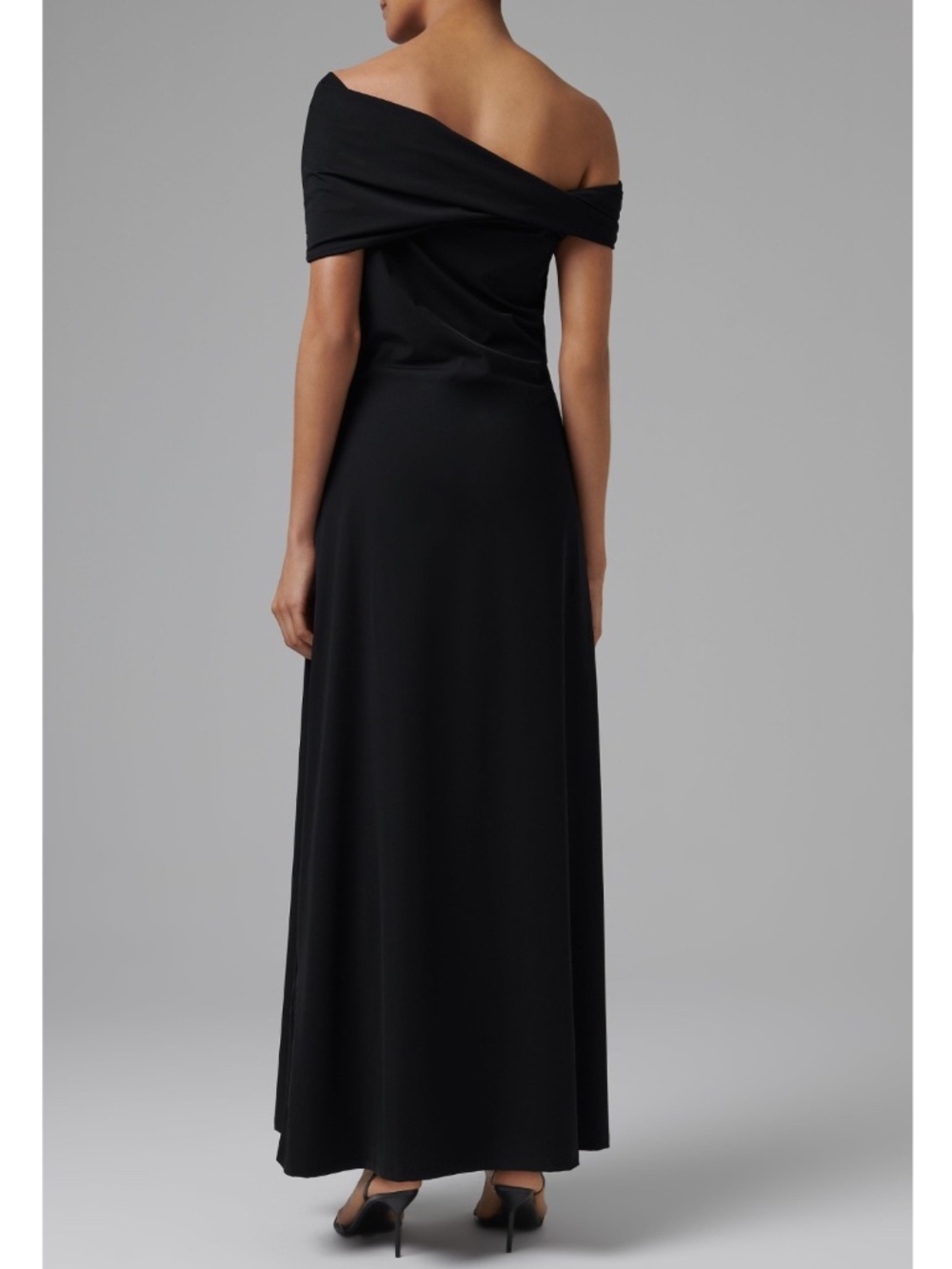 Rohe Asymmetric Off-The-Shoulder Dress in Noir Black Size EU 34 / XS - Picture 2 of 3